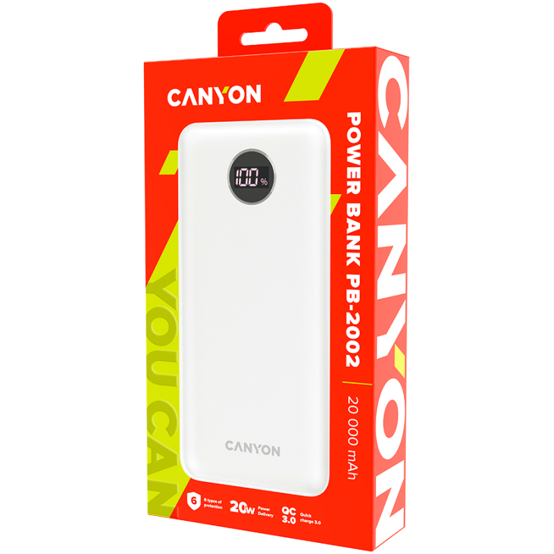 Prenosna baterija Powerbank Canyon PB-301, 30000mAh