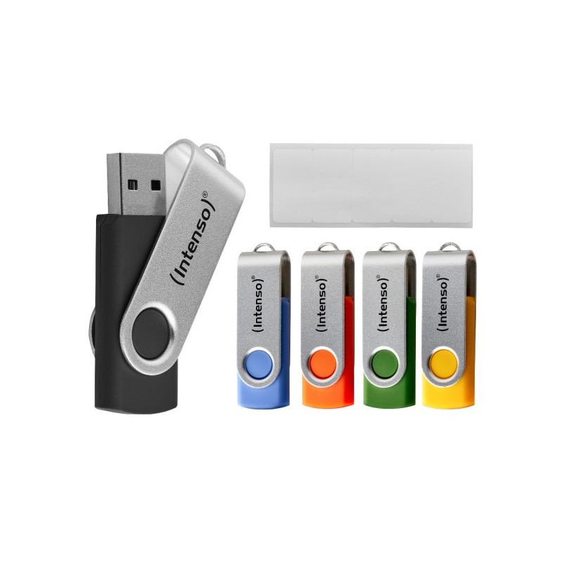 USB kjučki 5x64GB Intenso Office Line, USB 3.2, barvni