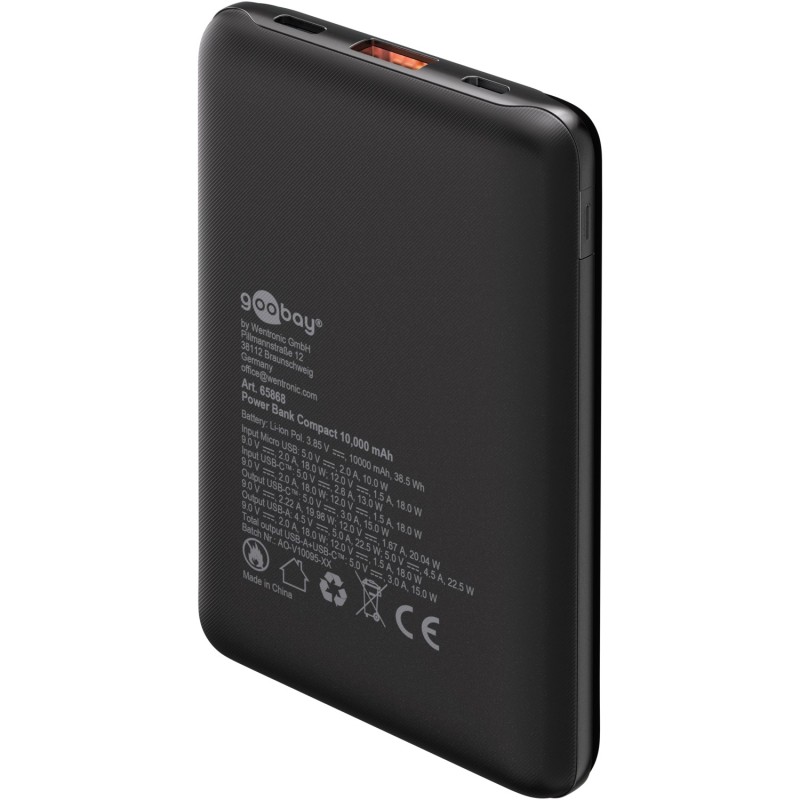 Prenosna baterija Powerbank Goobay 10.000mAh 22W