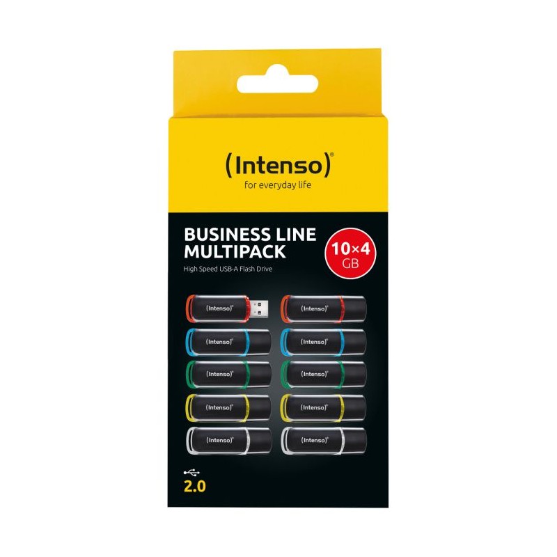 USB kjučki 10x4GB Intenso Business Line, USB 2.0, barvni