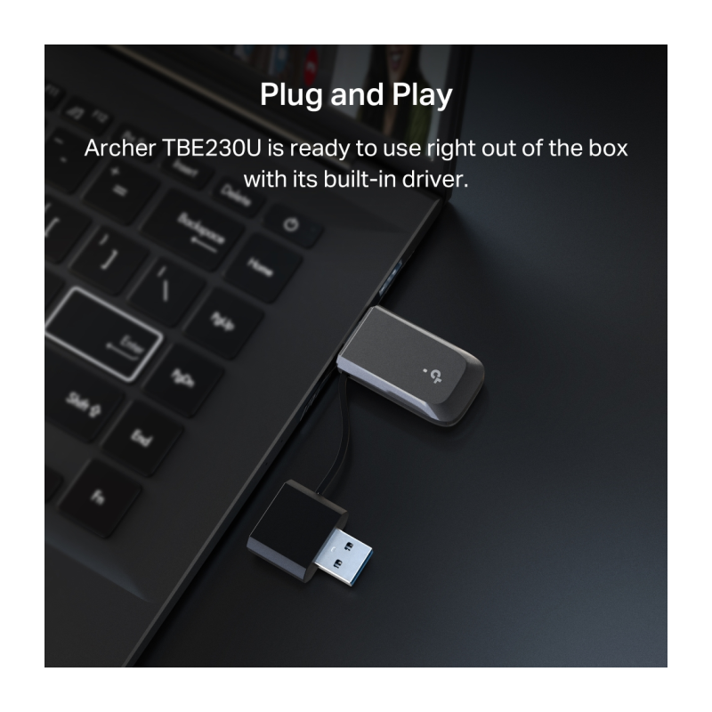 Brezžična mrežna kartica TP-Link Archer TBE230U BE3600 Wi-Fi 7, USB-C/A
