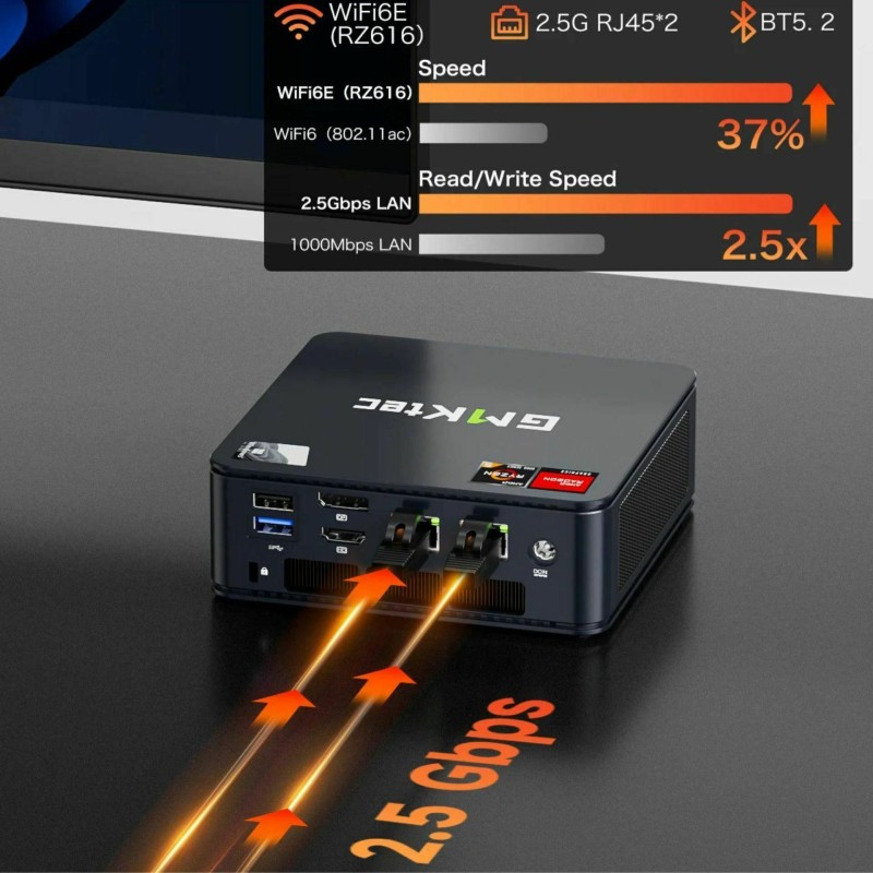 Računalnik Nettop GMKtec M6 R5-7640HS, 32GB, 1TB, Radeon 760M