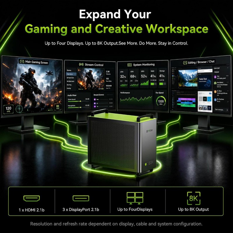 Računalnik Nettop GMKtec NEO-X1 Pro R9-9955HX3D, 64GB, 2TB, RTX 5070