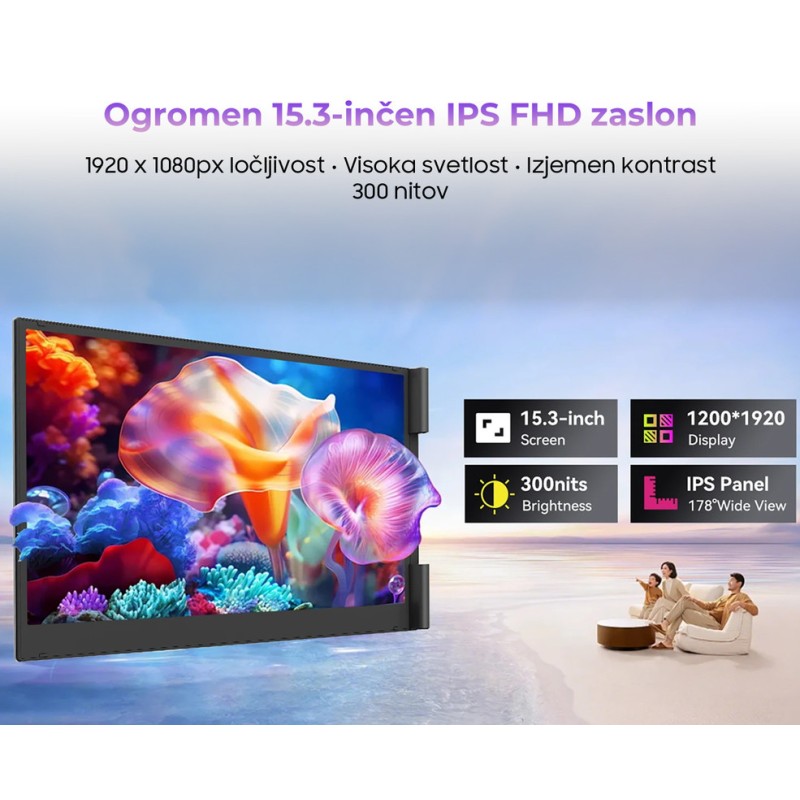 Prenosni monitor Blackview DCM8, dvojni