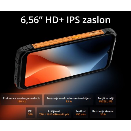 Pametni telefon Blackview FORT 1 robustni pametni telefon, 6.56", 4G LTE, 6GB+25