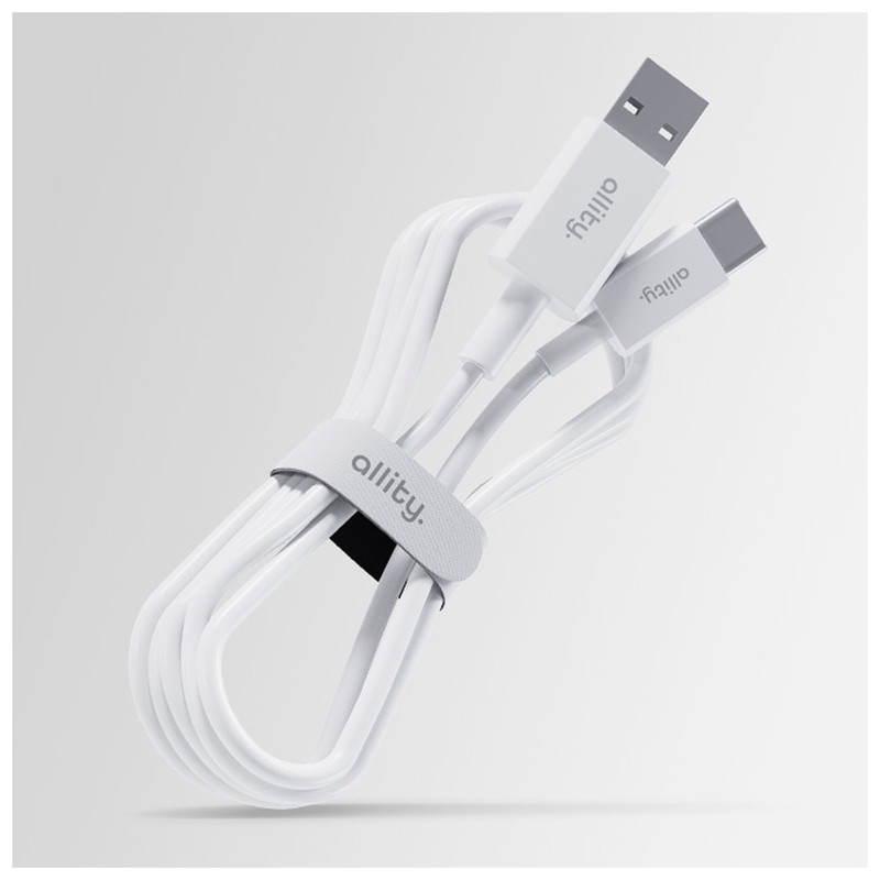 Kabel ALLITY AUC-03 USB-A na USB-C, 60W, 3A, TPU/TPE, 1m, bel