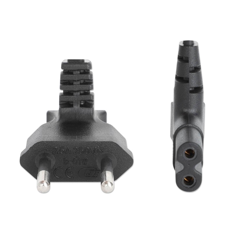 Kabel Manhattan EU CEE 7/16 na IEC C7, 2m
