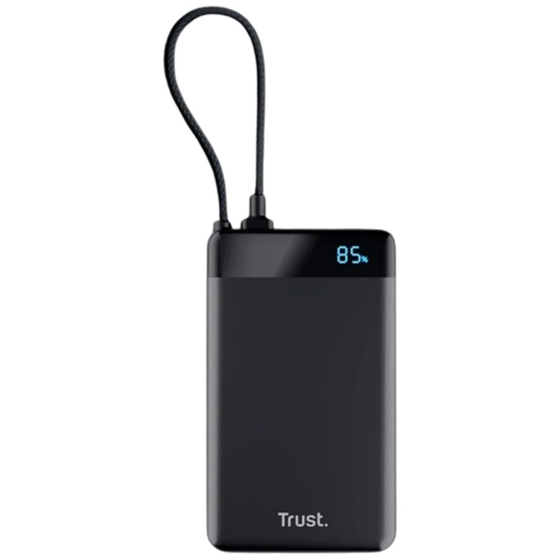 Prenosna baterija Powerbank Trust Fiera, 10.000mAh, črna