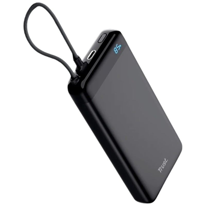 Prenosna baterija Powerbank Trust Fiera, 20.000mAh, črna