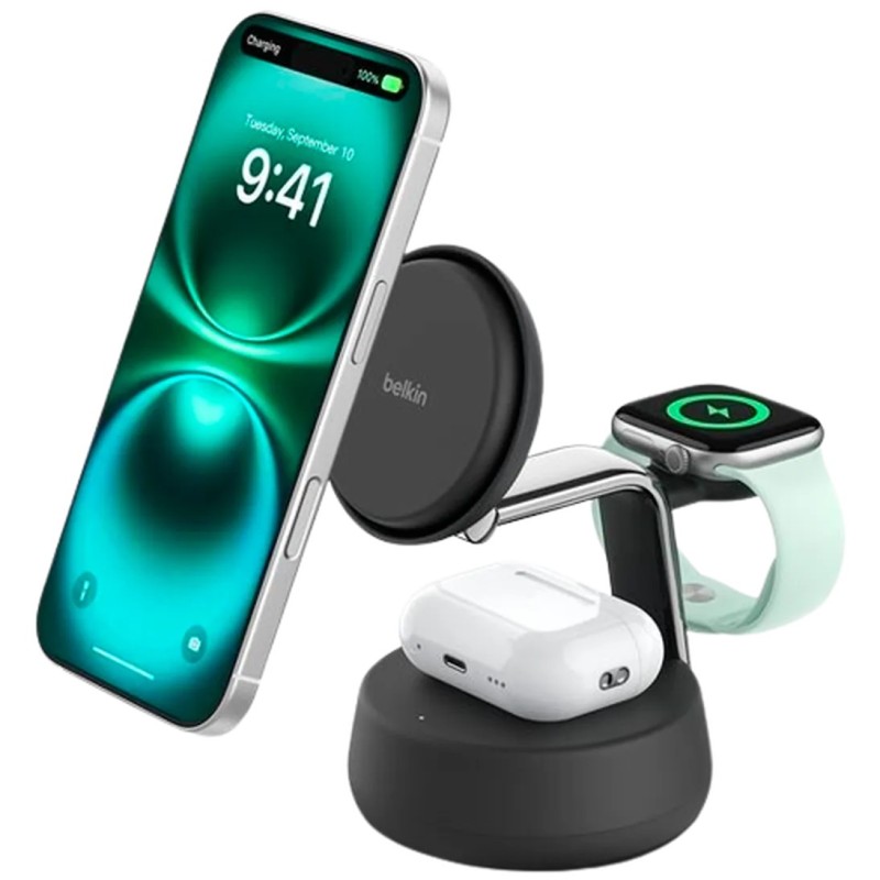Polnilna postaja Belkin UltraCharge Pro 3-v-1, 25W, črna