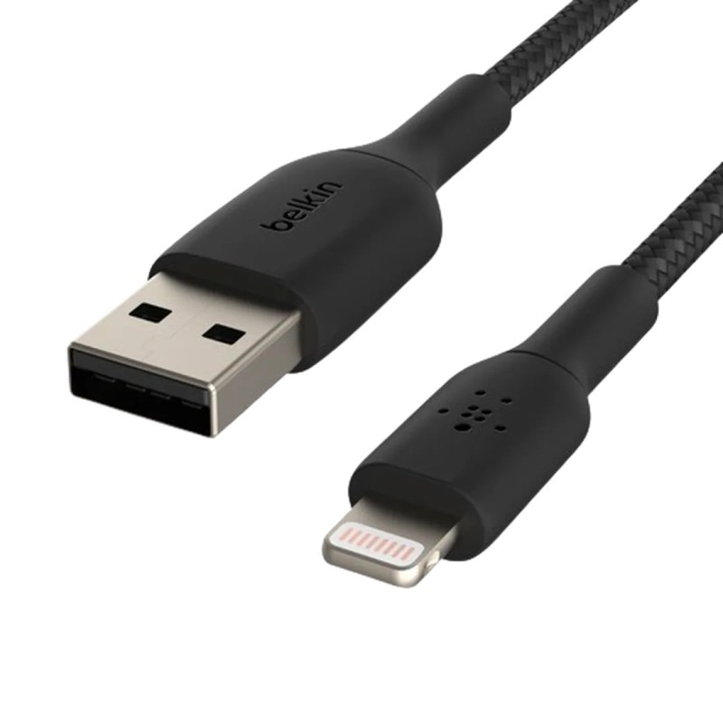 Kabel Belkin Boost Charge USB-A na Lightning, pleten, 1m, črn
