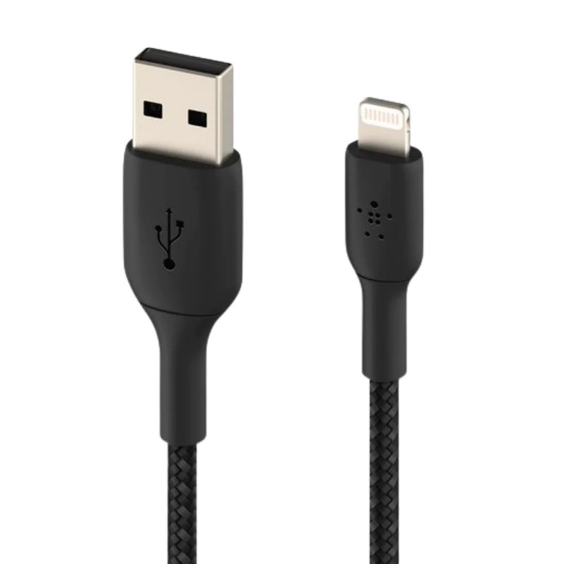 Kabel Belkin Boost Charge USB-A na Lightning, pleten, 3m, črn