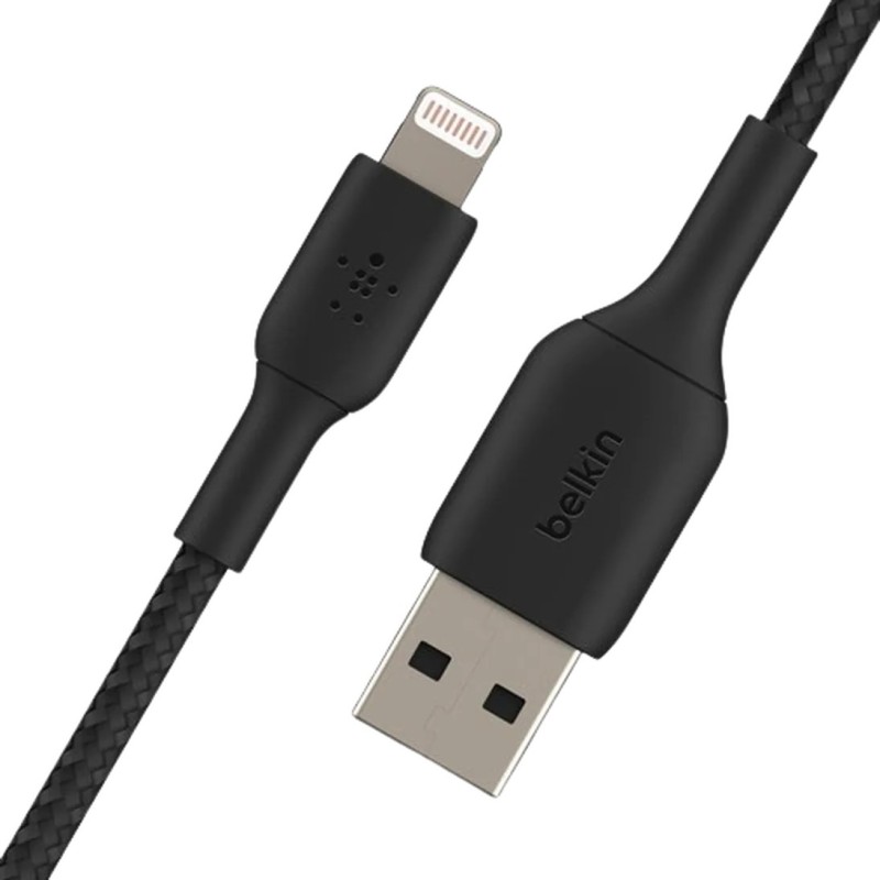 Kabel Belkin Boost Charge USB-A na Lightning, pleten, 3m, črn