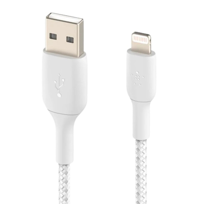 Kabel Belkin Boost Charge USB-A na Lightning, pleten, 0,15m, bel