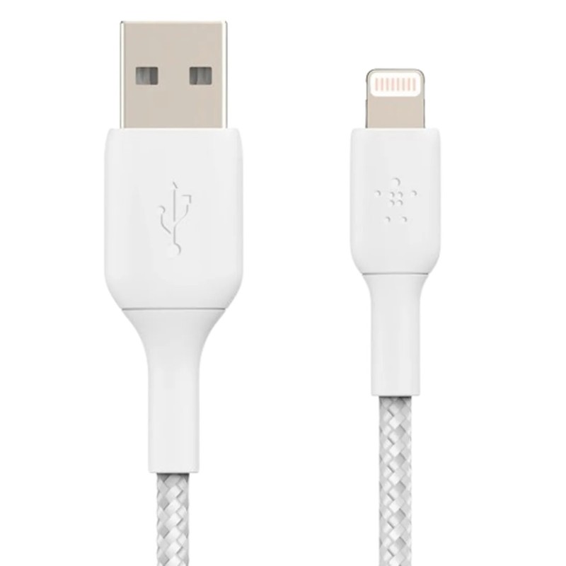 Kabel Belkin Boost Charge USB-A na Lightning, pleten, 1m, bel