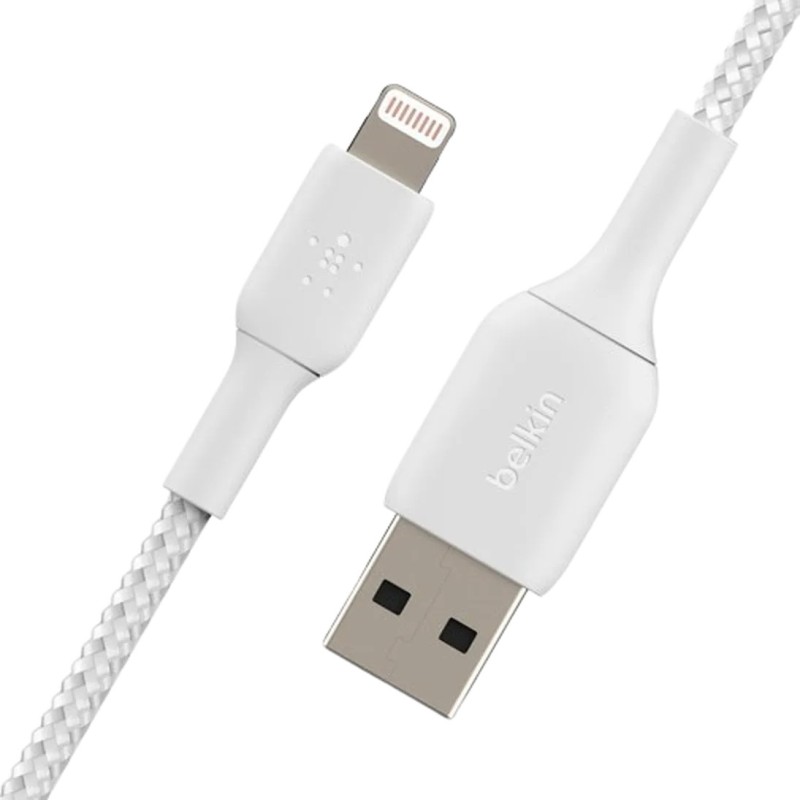 Kabel Belkin Boost Charge USB-A na Lightning, pleten, 1m, bel