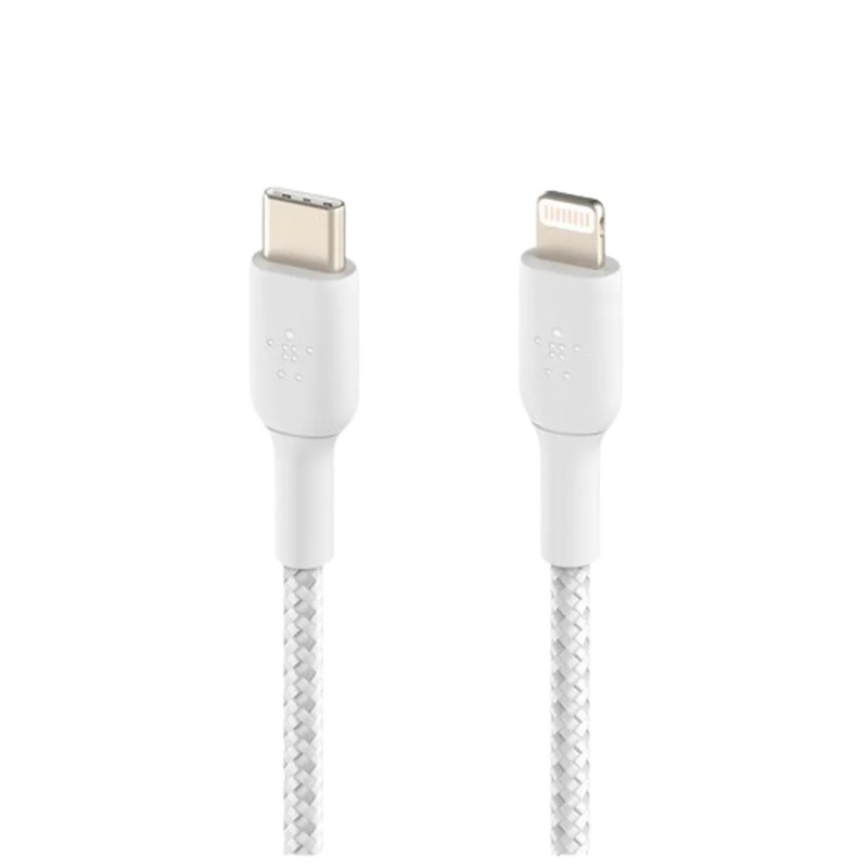 Kabel Belkin Boost Charge USB-C na Lightning, pleten, 1m, bel