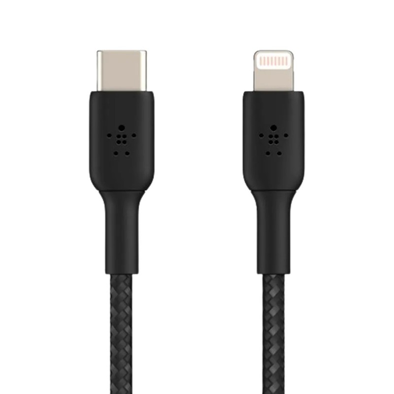 Kabel Belkin Boost Charge USB-C na Lightning, pleten, 2m, črn