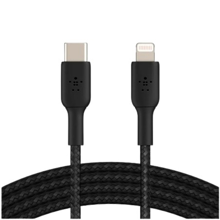 Kabel Belkin Boost Charge USB-C na Lightning, pleten, 2m, črn