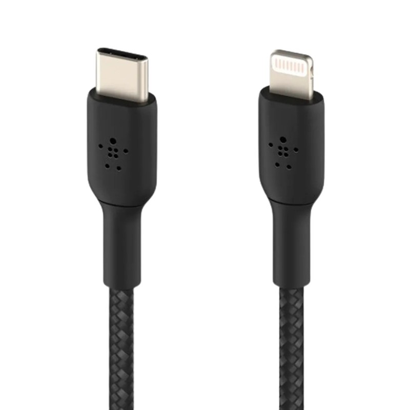 Kabel Belkin Boost Charge USB-C na Lightning, pleten, 2m, črn