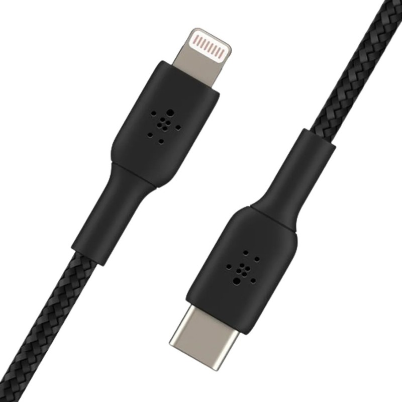 Kabel Belkin Boost Charge USB-C na Lightning, pleten, 2m, črn