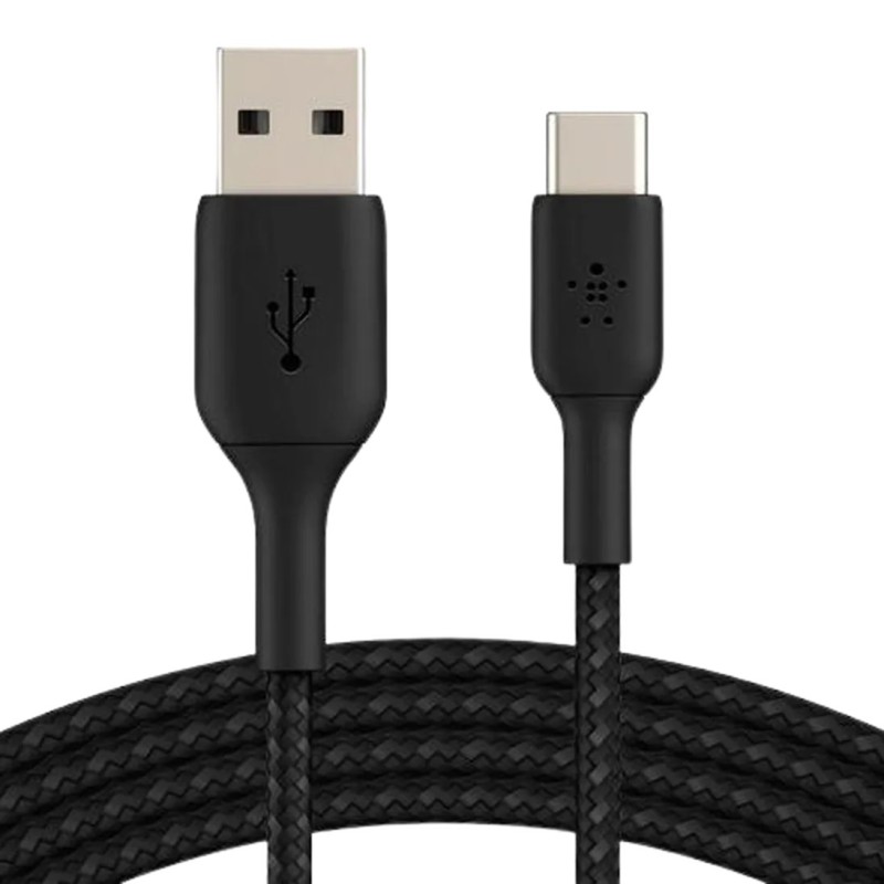 Kabel Belkin Boost Charge USB-A na USB-C, pleten, 1m, črn