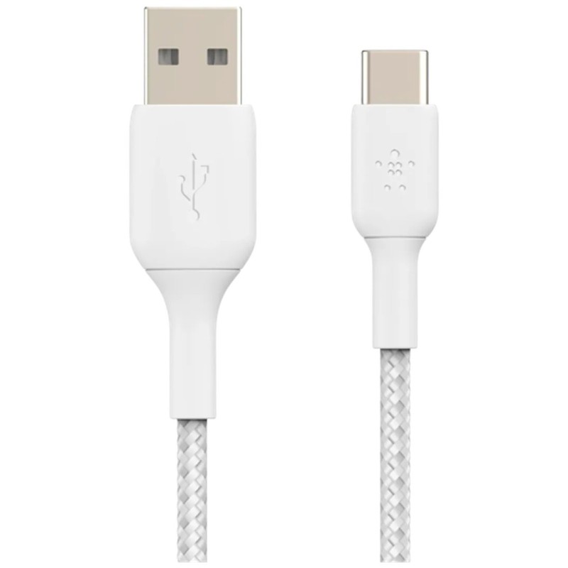 Kabel Belkin Boost Charge USB-A na USB-C, pleten, 2m, bel