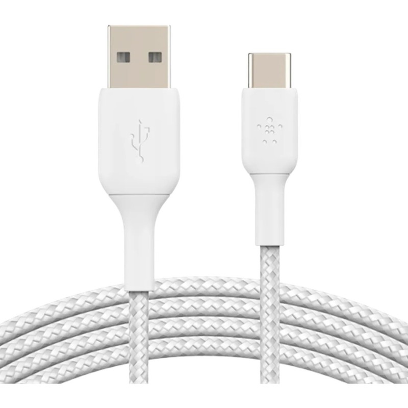 Kabel Belkin Boost Charge USB-A na USB-C, pleten, 2m, bel
