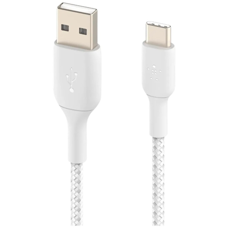 Kabel Belkin Boost Charge USB-A na USB-C, pleten, 2m, bel
