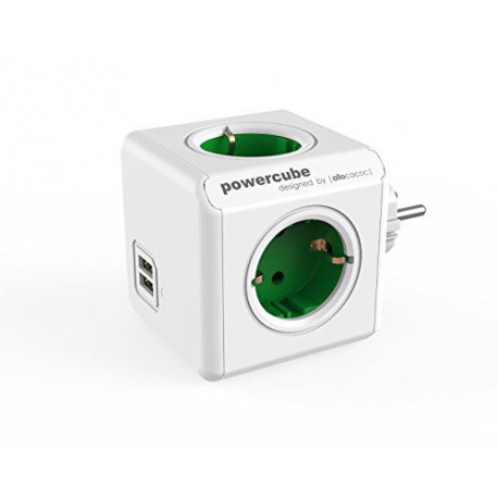 Električni razdelilec PowerCube Original USB, zelen