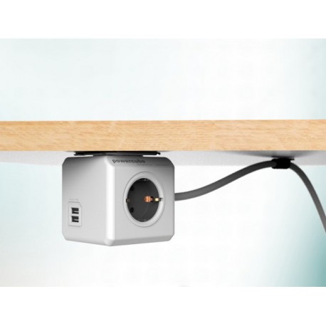 Električni razdelilec/podaljšek PowerCube Ext 1.5m USB, siv