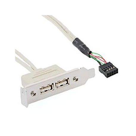 Slot adapter 2x USB, priklop na matično ploščo, Delock 83119
