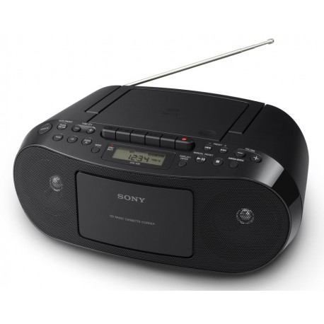 Boombox z CD in kasetofonom Sony CFDS70B, črn