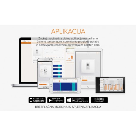 Pametni termostat z Wi-Fi, Netatmo NTH01-EN-EU
