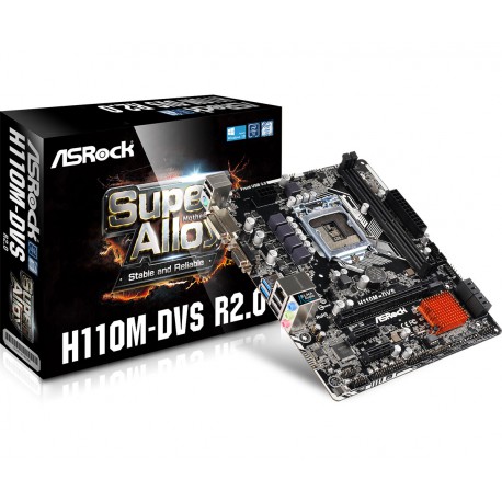 Matična plošča ASRock H110M-DVS R2.0, DDR4, LGA1151