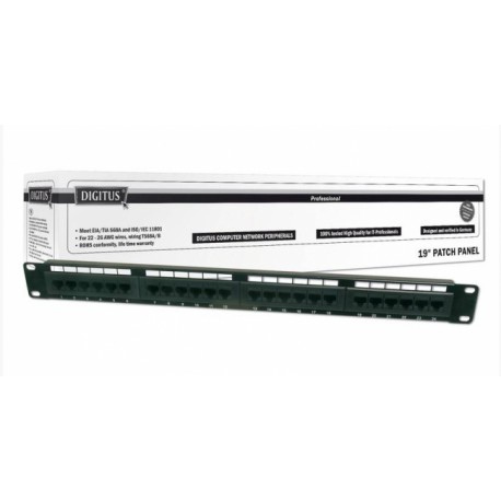 Razdelilni patch panel Cat.6 UTP 24-P Digitus