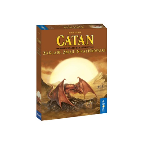 Družabna igra Catan novi scenariji za razširitve Zakladi, zmaji in raziskovalci
