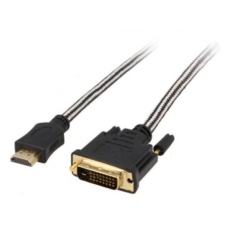 HDMI-DVI-D 24+1 kabel 5m Ednet bombažna zaščita