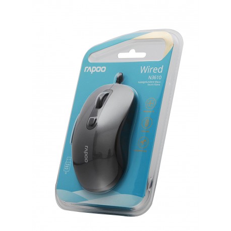 Miška USB optična Rapoo N3610, siva