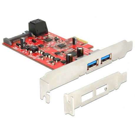Kartica PCI Express kontroler x1 USB 3.0 2xA + 2xSATA3, Low profile, Delock